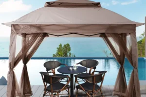 Read more about the article Transforming Your Outdoors with an Enclosed Pop Up Gazebo